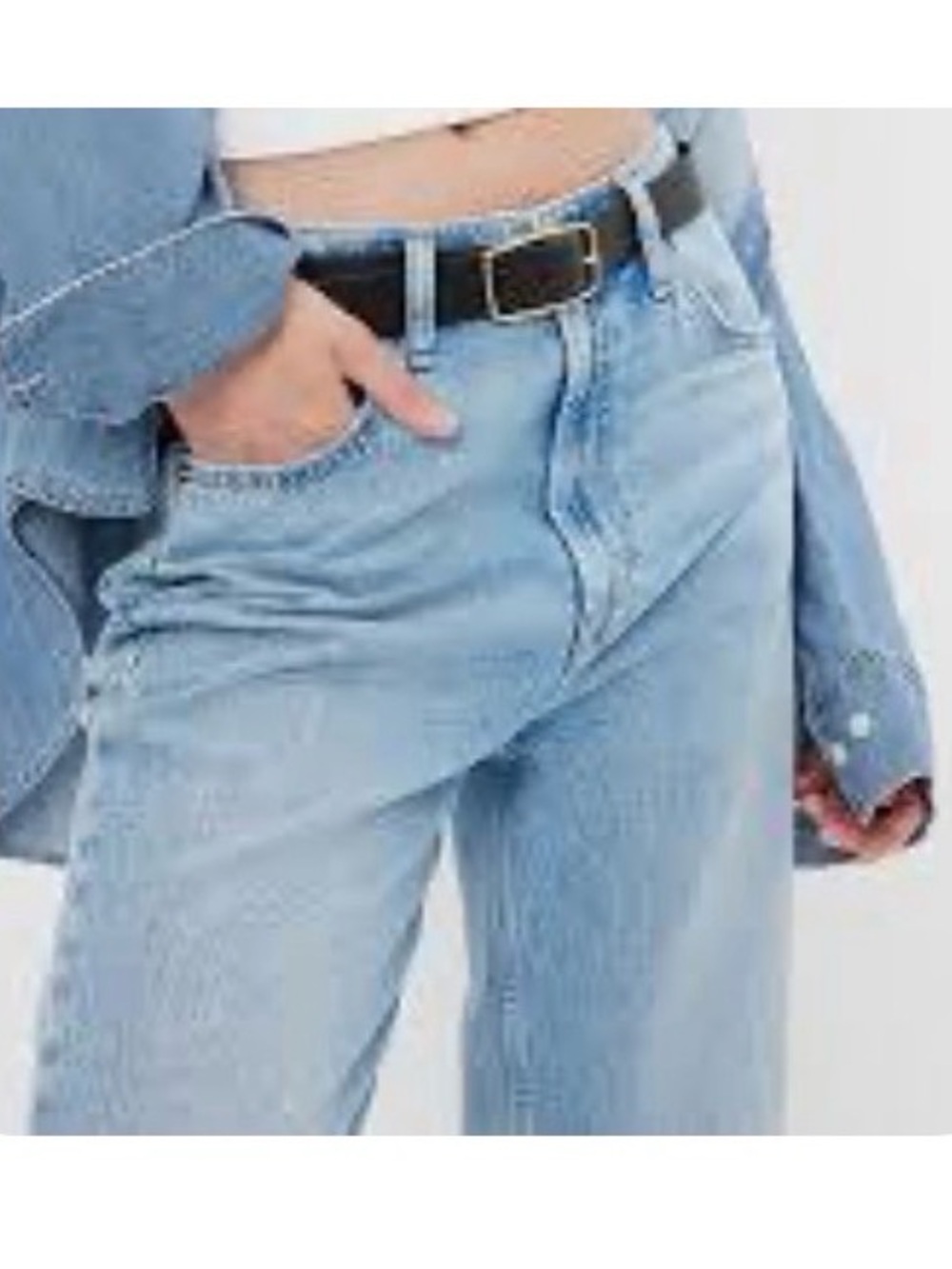 GAP Light Blue 90’s Loose High rise Wide-Leg Jeans